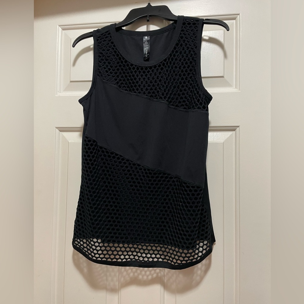 Women’s Yogalicious Black Asymmetrical Cut Out Tank Top size XL